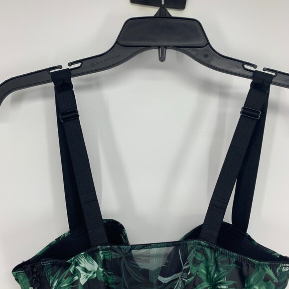 Victoria's Secret Corset Longline Bra Very Sexy Palm Leaf Shine Strap - Picture 9 of 15